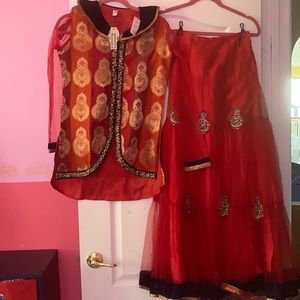 Indian length party skirt/ top size 38 NWT